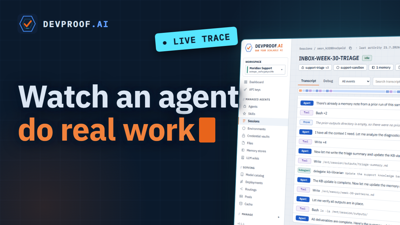 Demo: managed agents and session traces