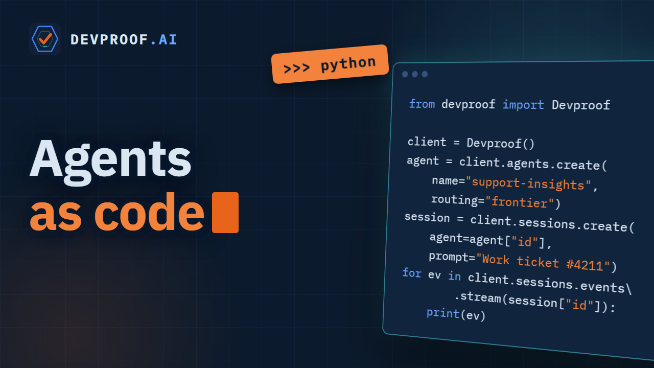 Demo: agents as code with the Python client